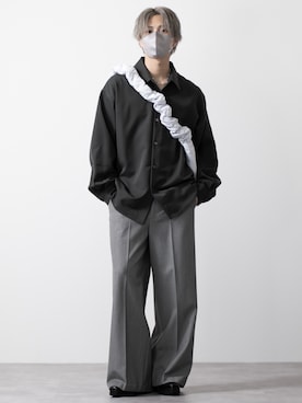 CLEL】Back Brushed TR Flare Slacks/バックブラッシュドTR