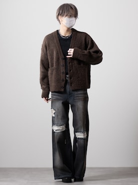 「アイテム（Tシャツ/カットソー）」を使った、MASAKIさん（メンズ・168cm）の冬コーディネート