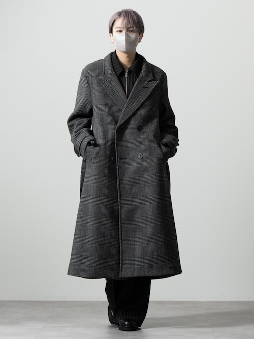 「CLEL(クレイル)の【CLEL】Wool Blend Tech Melton Double Chester Coat / ウールブレンドテックメルトンダブルチェスターコート(チェスターコート)」を使った、MASAKIさん(メンズ・168cm)の秋コーディネート