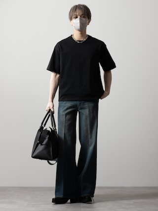 「CLEL（クレイル）の【CLEL】Functionary cotton heavyweight short sleeve T-shirt/ファンクショナリーコットン ヘビーウェイト半袖Tシャツ（Tシャツ/カットソー）」を使った、MASAKIさん（メンズ・168cm）の春コーディネート