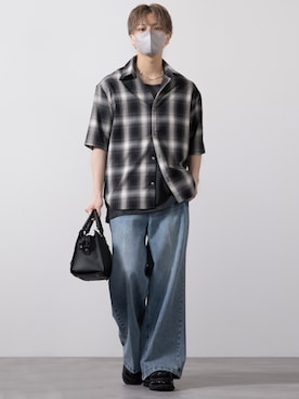 「アイテム（ハンドバッグ）」を使った、MASAKIさん（メンズ・168cm・20代）の夏コーディネート