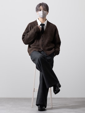 「アイテム（ネクタイ）」を使った、MASAKIさん（メンズ・168cm）の冬コーディネート