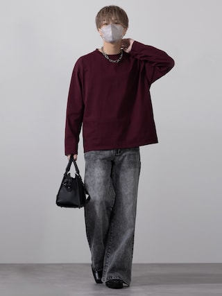 「CLEL（クレイル）の【CLEL】Functionary cotton heavyweight  T-shirt/ファンクショナリーコットン ヘビーウェイトTシャツ(ロンT)（Tシャツ/カットソー）」を使った、MASAKIさん（メンズ・168cm）の夏コーディネート