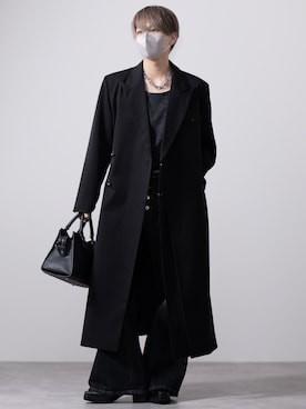 「CLEL（クレイル）の【CLEL】Prime TR Double Lapel Coat / プライムTR ダブルラペルコート（チェスターコート）」を使った、MASAKIさん（メンズ・168cm・20代）の夏コーディネート