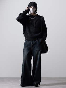 「アイテム（ニットキャップ/ビーニー）」を使った、MASAKIさん（メンズ・168cm）の秋コーディネート