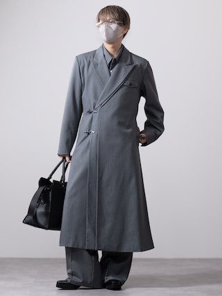 「CLEL（クレイル）の【CLEL】Prime TR Double Lapel Coat / プライムTR ダブルラペルコート（チェスターコート）」を使った、MASAKIさん（メンズ・168cm）の秋コーディネート