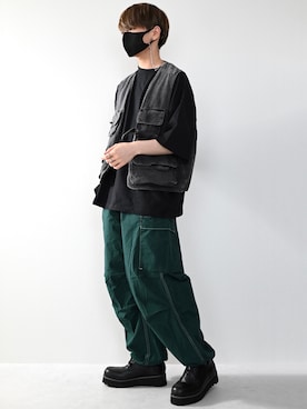 「EDWIN（エドウィン）のアイテム（パンツ）」を使った、MASAKIさん（メンズ・168cm）の夏コーディネート