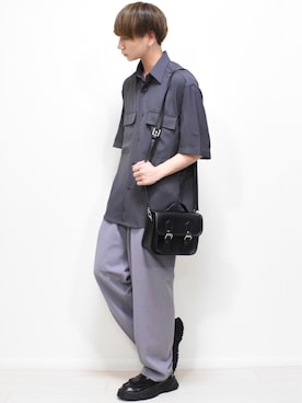 「JUNRED（ジュンレッド）のアイテム（スラックス）」を使った、MASAKIさん（メンズ・168cm）の夏コーディネート