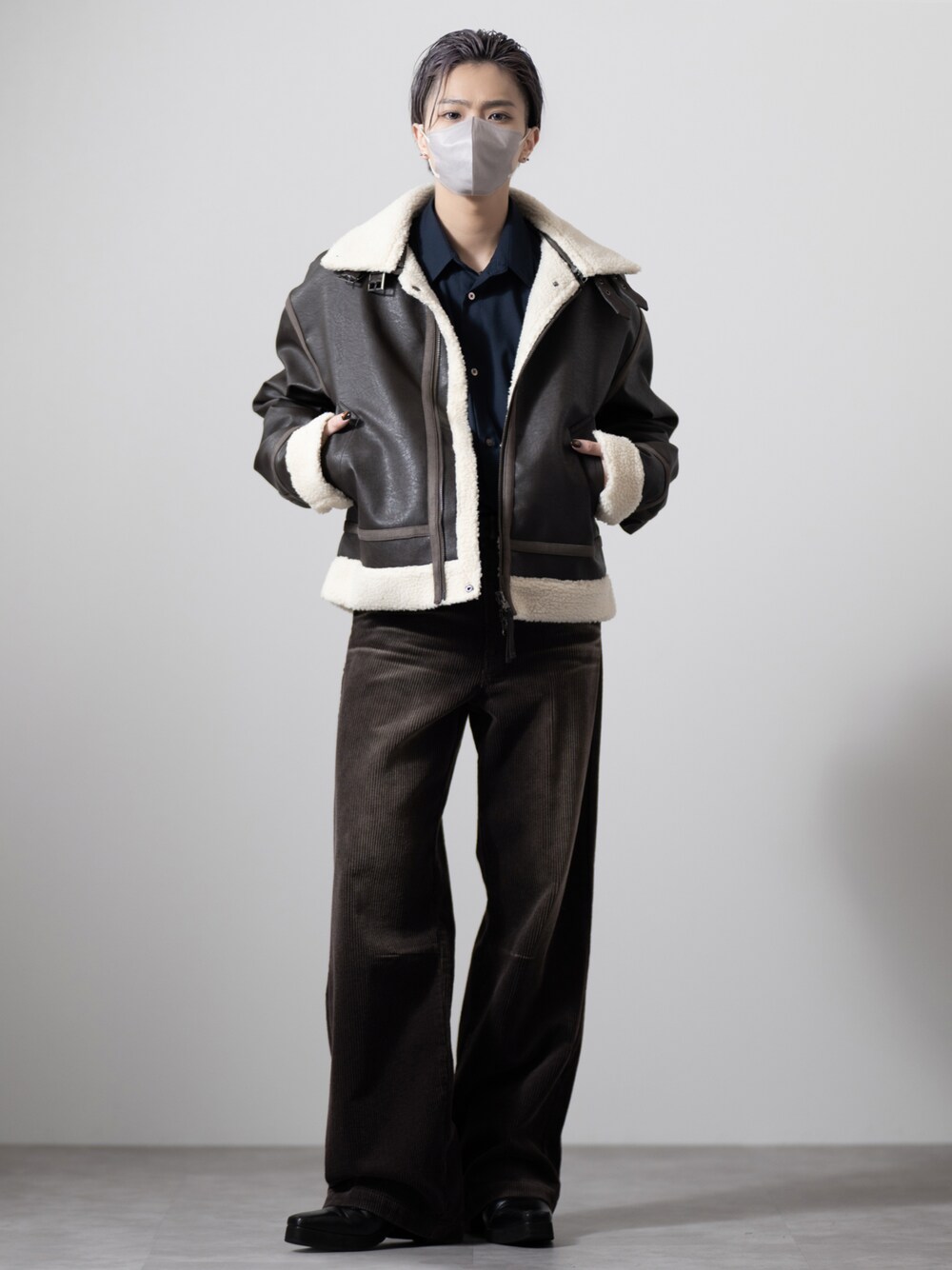 CLEL アンティークデザイン コーデュロイスラックスパンツ ブラウンxs