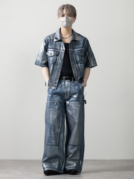 CLEL】Specially Processed Double Knee Denim Pants/特殊加工