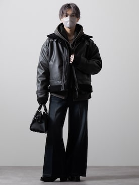 「アイテム（ブルゾン）」を使った、MASAKIさん（メンズ・168cm）の秋コーディネート