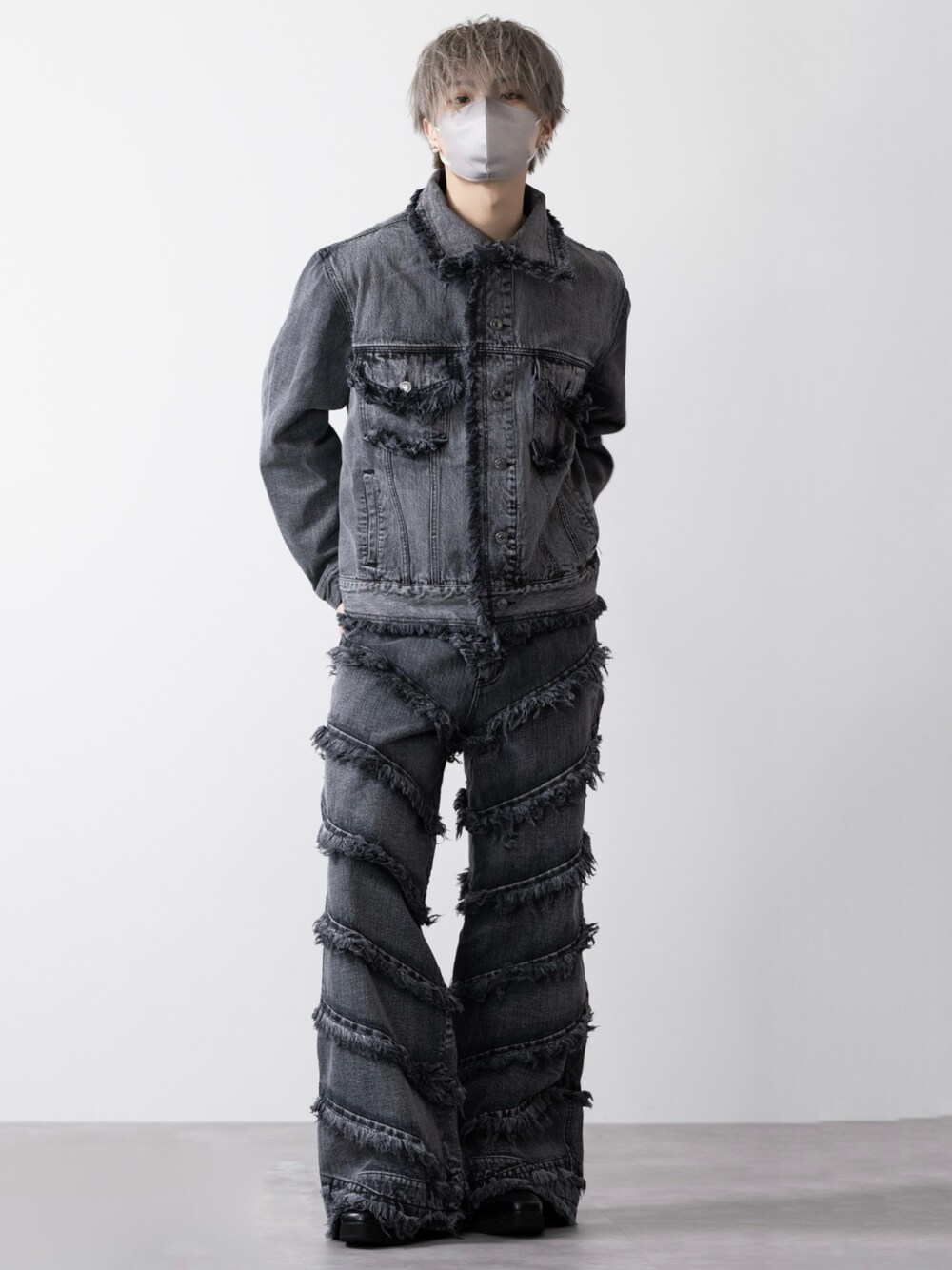 CLEL（クレイル）の「【CLEL】Hard Fringe Denim Pants/ハードフリンジ 