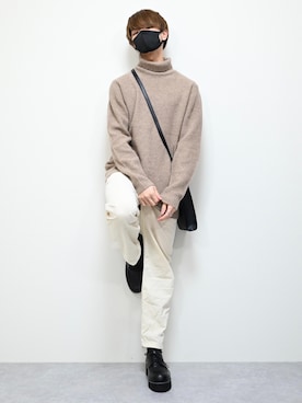 「URBAN RESEARCH Sonny Label（アーバンリサーチサニーレーベル）のアイテム（トップス）」を使った、MASAKIさん（メンズ・168cm）の冬コーディネート