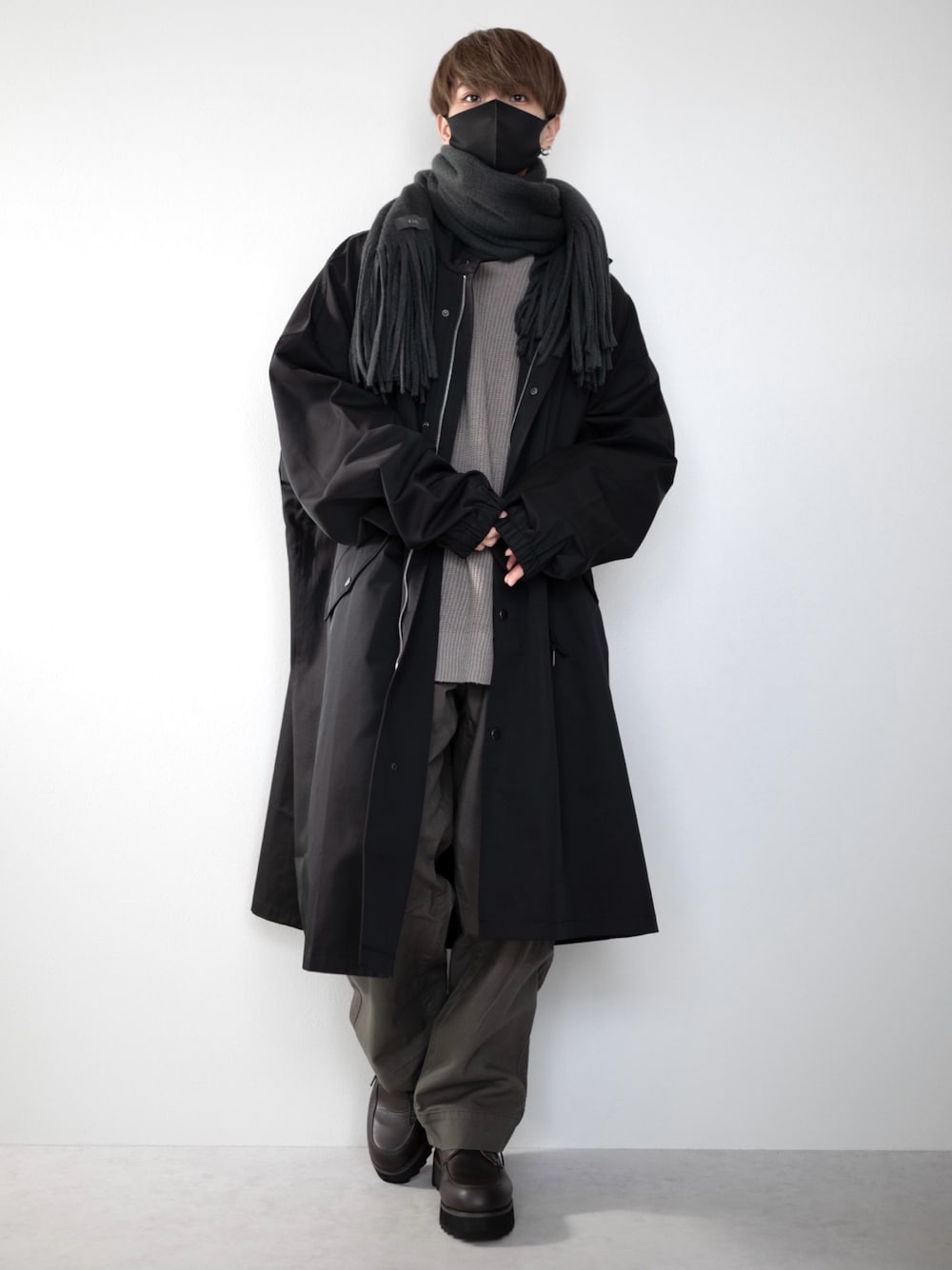 メンズ モッズコート 黒 high quality military mods coat