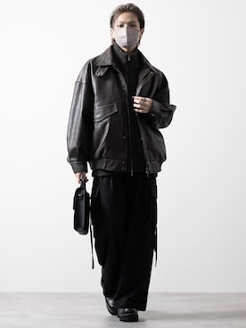 「アイテム（ブルゾン）」を使った、MASAKIさん（メンズ・168cm）の冬コーディネート