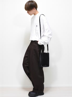 「U.S. POLO ASSN.（ユーエスポロアッスン）のU.S. POLO ASSN. /ユーエスポロアッスン 別注ワンポイント刺繍 ビッグシルエット長袖カットソー（Tシャツ/カットソー）」を使った、MASAKIさん（メンズ・168cm）の夏コーディネート
