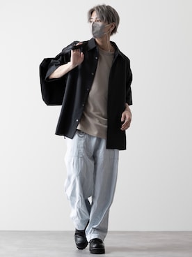 「CLEL（クレイル）のアイテム（シャツ/ブラウス）」を使った、MASAKIさん（メンズ・168cm）の春コーディネート