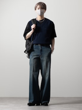 「CLEL（クレイル）のアイテム（パンツ）」を使った、MASAKIさん（メンズ・168cm）の春コーディネート