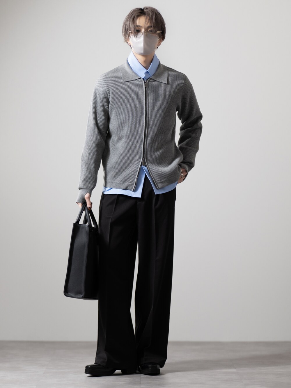 CLEL（クレイル）の「【CLEL】Minimal Collar Drivers Knit Shirt