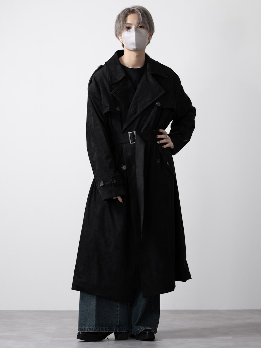 CLEL トレンチコート ブラック MASAKI｜CLELのトレンチコートを使ったコーディネート - WEAR