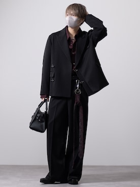 「アイテム（スラックス）」を使った、MASAKIさん（メンズ・168cm・20代）の夏コーディネート