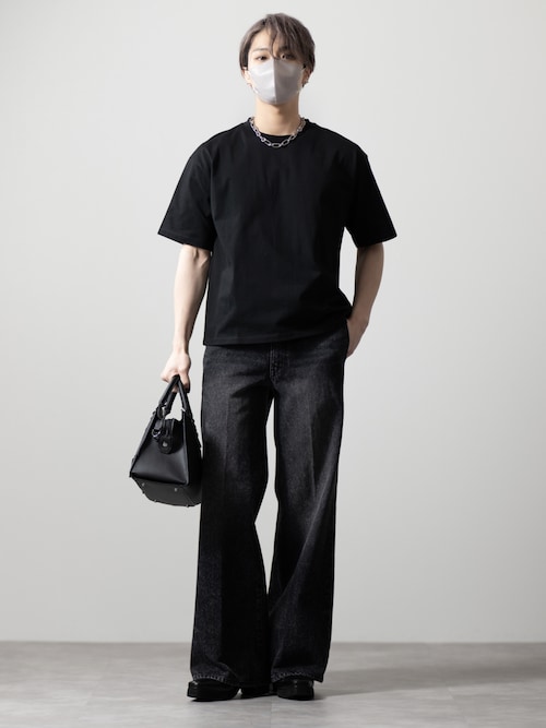 「CLEL（クレイル）の【CLEL】Functionary cotton heavyweight short sleeve T-shirt/ファンクショナリーコットン ヘビーウェイト半袖Tシャツ（Tシャツ/カットソー）」を使った、MASAKIさん（メンズ・168cm）の春コーディネート