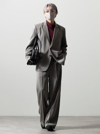 「CLEL(クレイル)の【CLEL】Prime TR Semi-wide Tuck Slacks / プライムTR セミワイドタックスラックス(スラックス)」を使った、MASAKIさん(メンズ・168cm)の秋コーディネート