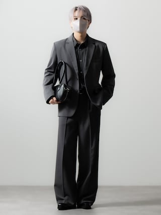 「CLEL（クレイル）の【CLEL】Prime TR Semi-wide Tuck Slacks / プライムTR セミワイドタックスラックス（スラックス）」を使った、MASAKIさん（メンズ・168cm）の秋コーディネート