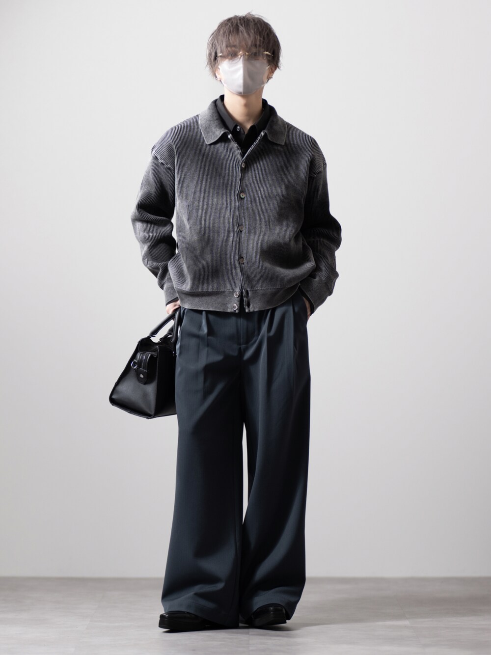 CLEL（クレイル） カーディガン 「CLEL」Basic/Spray Rib Knit Shirt