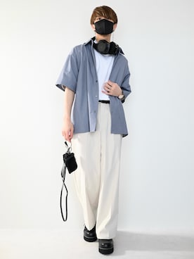 「re_k by JUNRED（レクバイジュンレッド）のアイテム（バッグ）」を使った、MASAKIさん（メンズ・168cm）の夏コーディネート