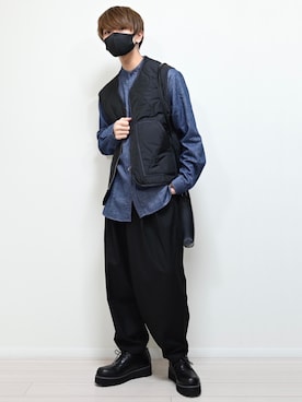 「green label relaxing（グリーンレーベルリラクシング）の【WEB限定】＜GLR/ -or（ジーエルアール オア）＞キルティング ベスト -ユニセックス-（ベスト）」を使った、MASAKIさん（メンズ・168cm）の秋コーディネート