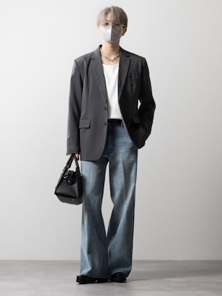 「CLEL（クレイル）の【CLEL】Prime TR Single Tailored Jacket / プライムTR シングルテーラードジャケット（テーラードジャケット）」を使った、MASAKIさん（メンズ・168cm）の春コーディネート