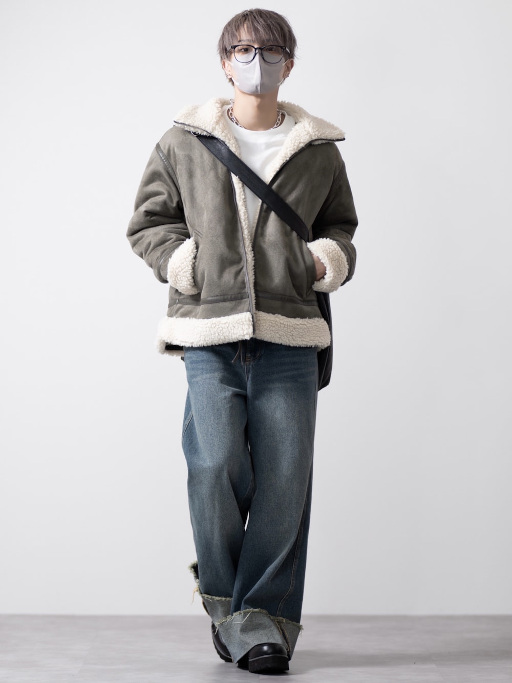 CLEL】Reversible Fake Mouton jacket / リバーシブルフェイクムートン  
