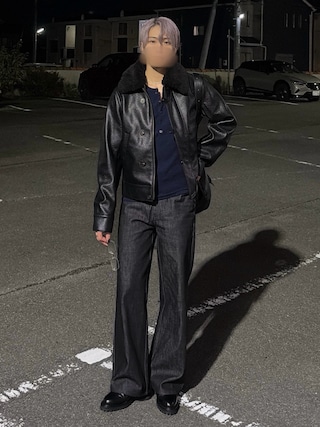 「CLEL（クレイル）の【CLEL】2way Boa Collar Deep Texture Blouson / 2way 襟ボア ディープテクスチャーブルゾン（ブルゾン）」を使った、MASAKIさん（メンズ・168cm）の秋コーディネート