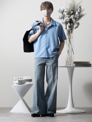 「CLEL（クレイル）の【CLEL】TR Short Sleeve Open Collar Shirt / TR 半袖オープンカラーシャツ（シャツ/ブラウス）」を使った、MASAKIさん（メンズ・168cm）の春コーディネート