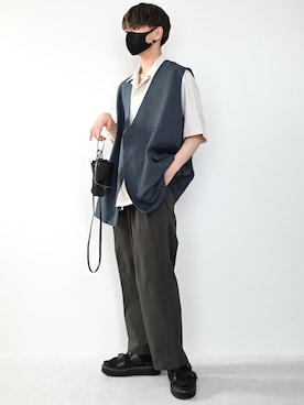 「Dr. Martens（ドクターマーチン）のアイテム（サンダル）」を使った、MASAKIさん（メンズ・168cm）の春コーディネート
