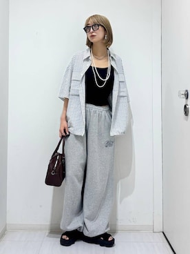 「アイテム（スウェットパンツ）」を使った、ロビンさん（レディース・169cm）の夏コーディネート