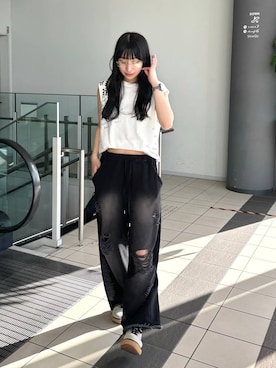 「Anui（アニュイ）のアイテム」を使った、ロビンさん（レディース・168cm）の夏コーディネート