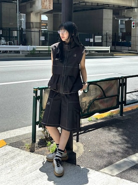 「Anui（アニュイ）のアイテム（パンツ）」を使った、ロビンさん（レディース・168cm）の夏コーディネート