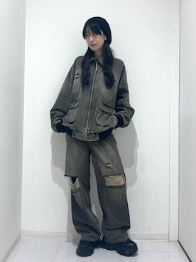 「アイテム（ブルゾン）」を使った、ロビンさん（レディース・169cm・20代）の夏コーディネート