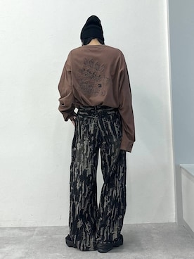 「Anui（アニュイ）のアイテム（パンツ）」を使った、ロビンさん（レディース・169cm）の夏コーディネート