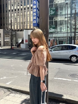 「Anui（アニュイ）のアイテム」を使った、ロビンさん（レディース・169cm）の春コーディネート