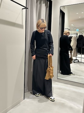 「LAATO（ラート）のアイテム」を使った、calinさん（レディース・159cm）の冬コーディネート