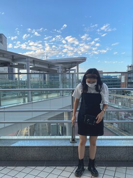 「H&M（エイチ・アンド・エム）のアイテム（ワンピース/ドレス、ブラック系）」を使った、3110さん（レディース・160cm）の秋コーディネート