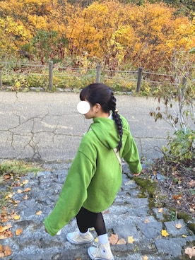 「秋のコーデ」｜「UNIQLO（ユニクロ）のアイテム（パーカー）」を使った、3110さん（レディース・160cm）の秋コーディネート