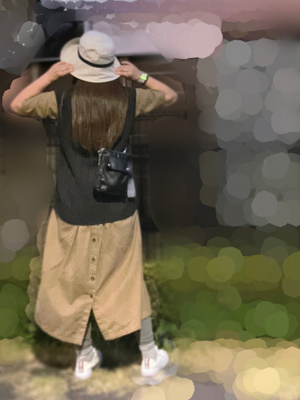 「還暦コーデ、kazumi、kazumiコラボ、kazumiさんコラボ、kazumiちゃん大好き、kazumiちゃんになりたい、kazumi respect、kazumiさん、カジュアルコーデ、オトナ女子」｜「UNIQLOのアイテム（ベスト、グレー系）」を使った、miyuさん（レディース・158cm）の春コーディネートの1枚目の写真