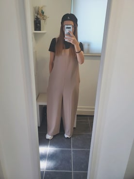 「La-gemme（ラジェム）のアイテム（サロペット/オーバーオール）」を使った、sykさん（レディース・156cm）の夏コーディネート