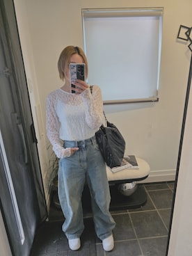 「LOEWE（ロエベ）のアイテム（デニムパンツ、その他）」を使った、sykさん（レディース・156cm）の夏コーディネート