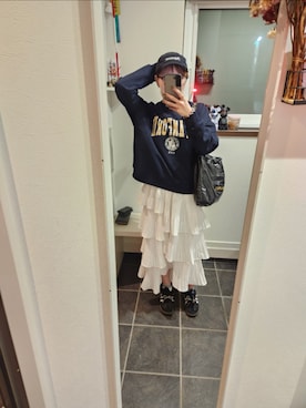 「アイテム（スウェット）」を使った、sykさん（レディース・156cm）の夏コーディネート