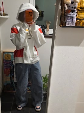 「アイテム（パーカー）」を使った、sykさん（レディース・156cm）の秋コーディネート